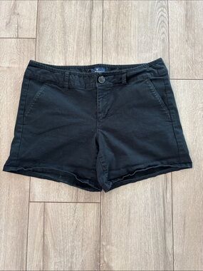 American Eagle Outfitters Black High-Waist Casual Shorts